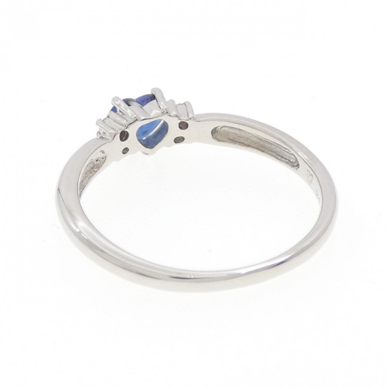 PT900 ハート サファイヤ リング 0.35CT