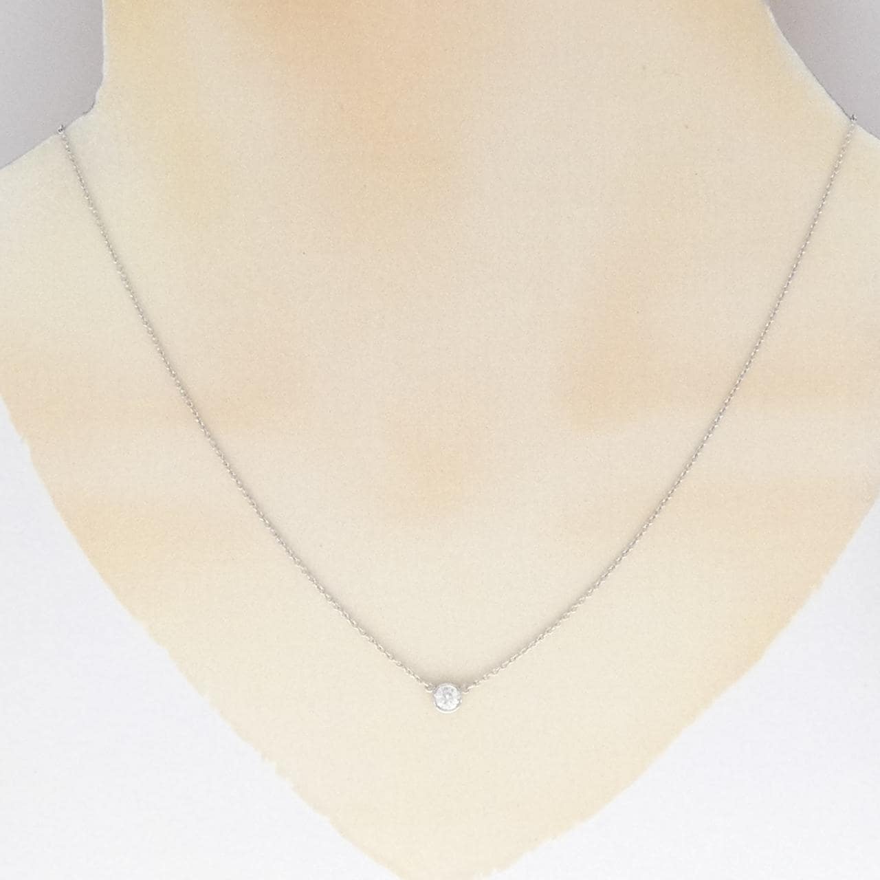 ティファニー バイザヤード ネックレス 0.20CT F VS2 3EXT