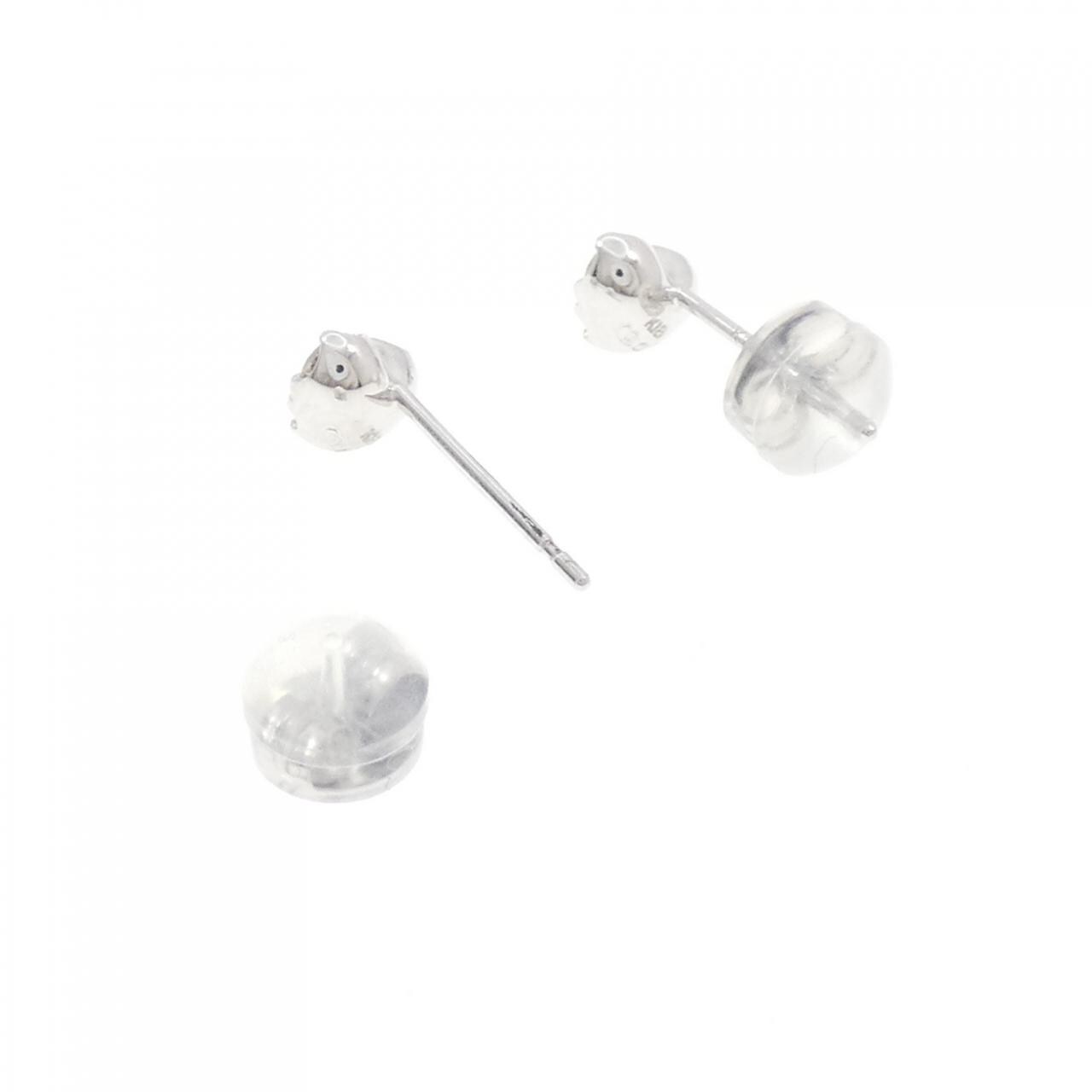 K18WG Heart Diamond Earrings 0.20CT