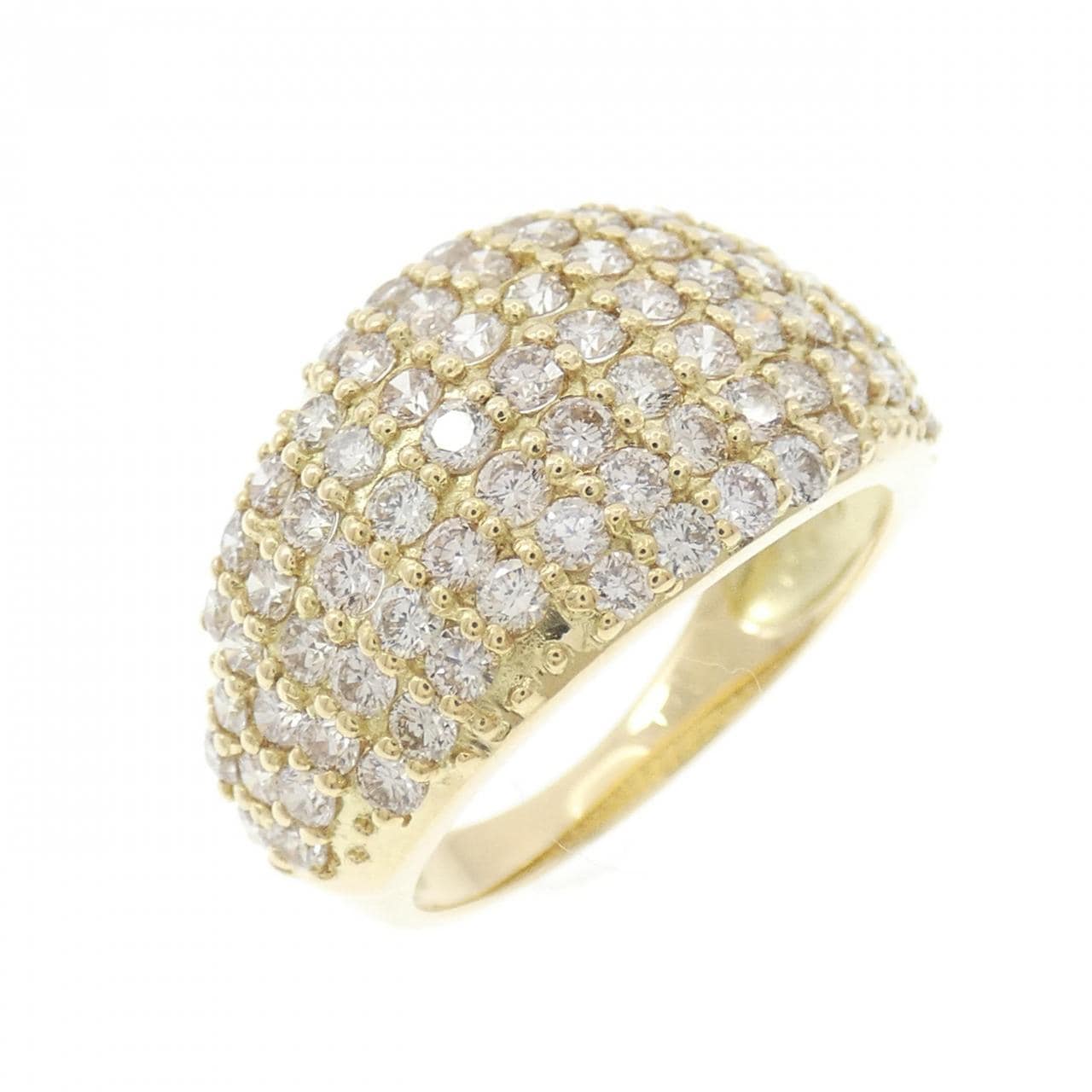 K18YG パヴェ ダイヤモンド リング 2.00CT