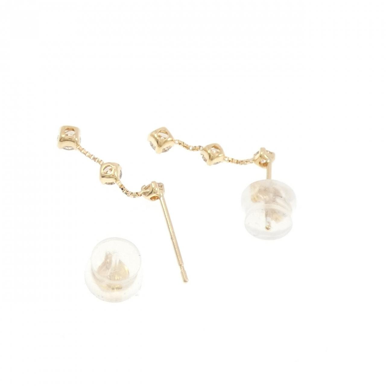 K18YG ダイヤモンド ピアス 0.30CT