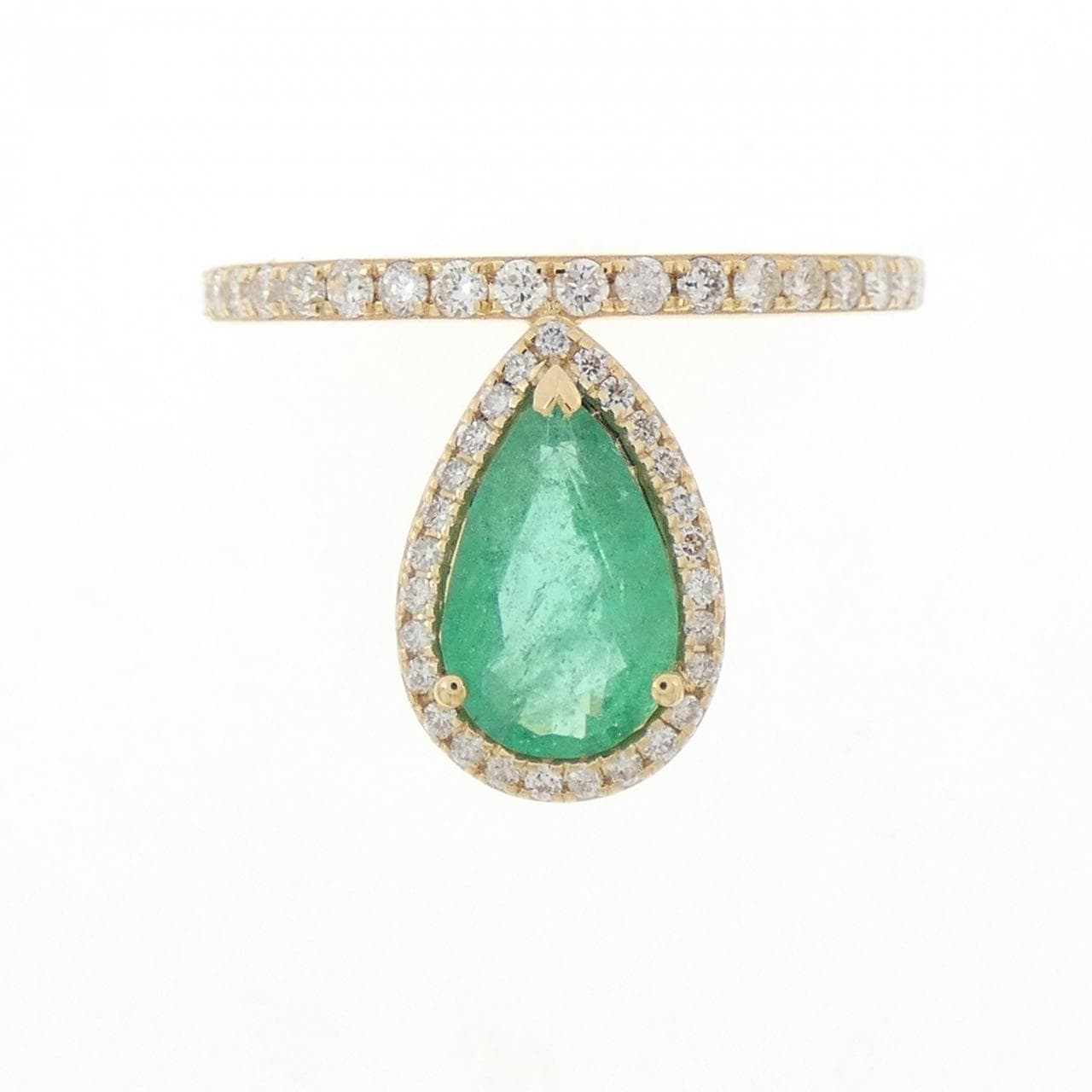 【新品】K18YG エメラルド リング 1.00CT