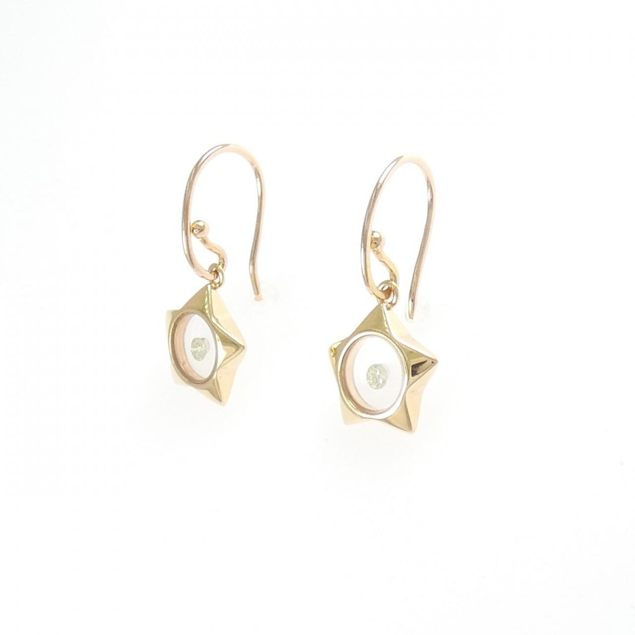 K18YG/K18PG スター ダイヤモンド ピアス 0.08CT
