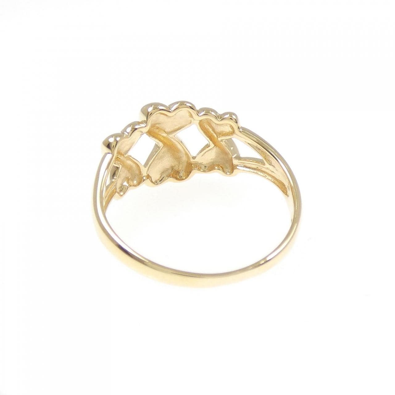 K18YG heart ring