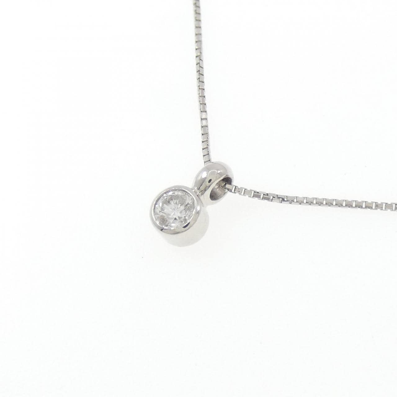 PT ソリティア ダイヤモンド ネックレス 0.13CT