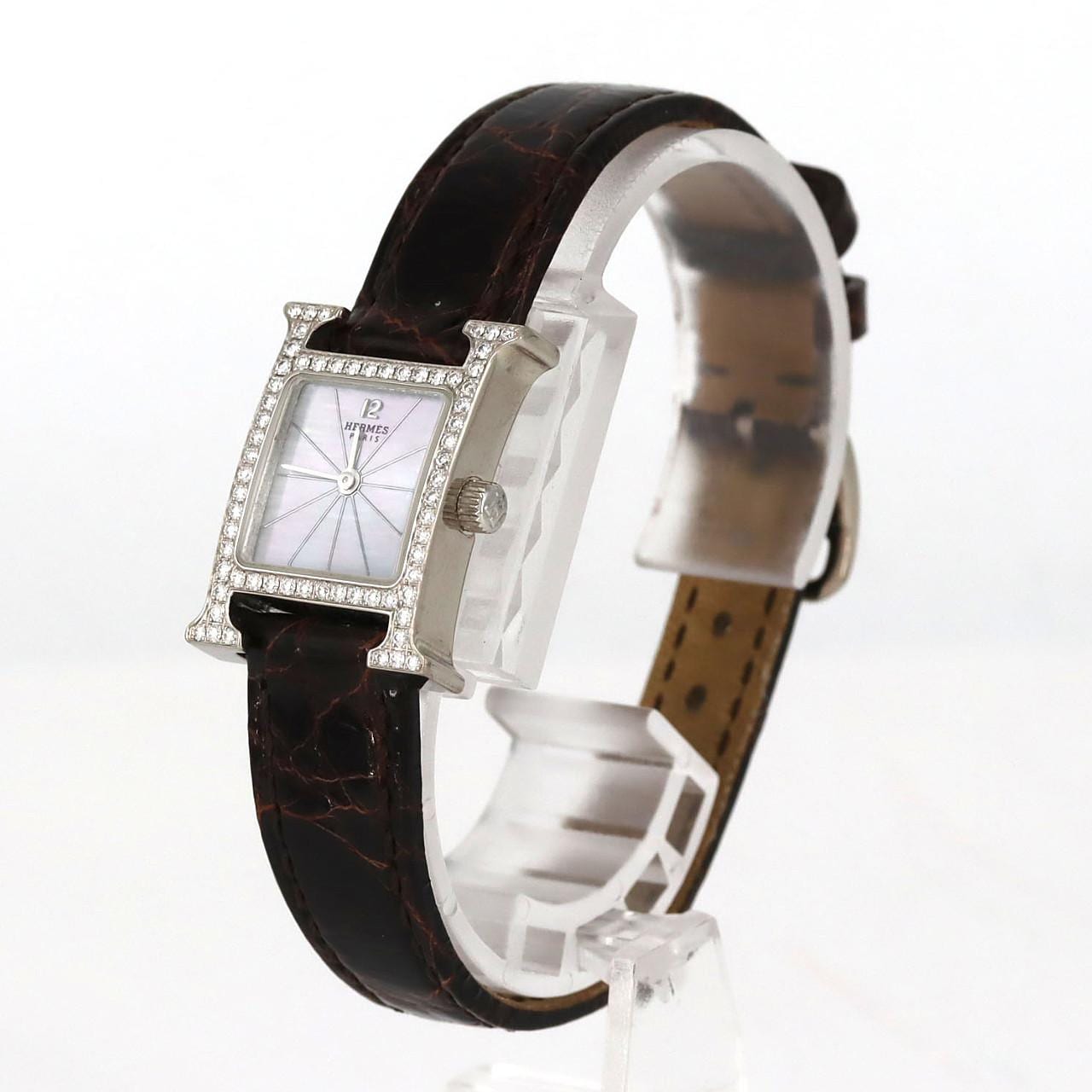 【ノーメンテナンス還元価格】エルメス Hウォッチ WG/D HH1.191 WG クォーツ