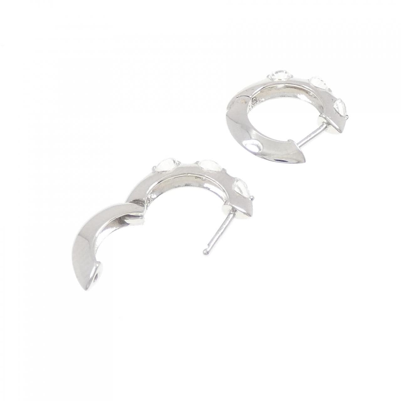 K18WG Cubic Zirconia Earrings
