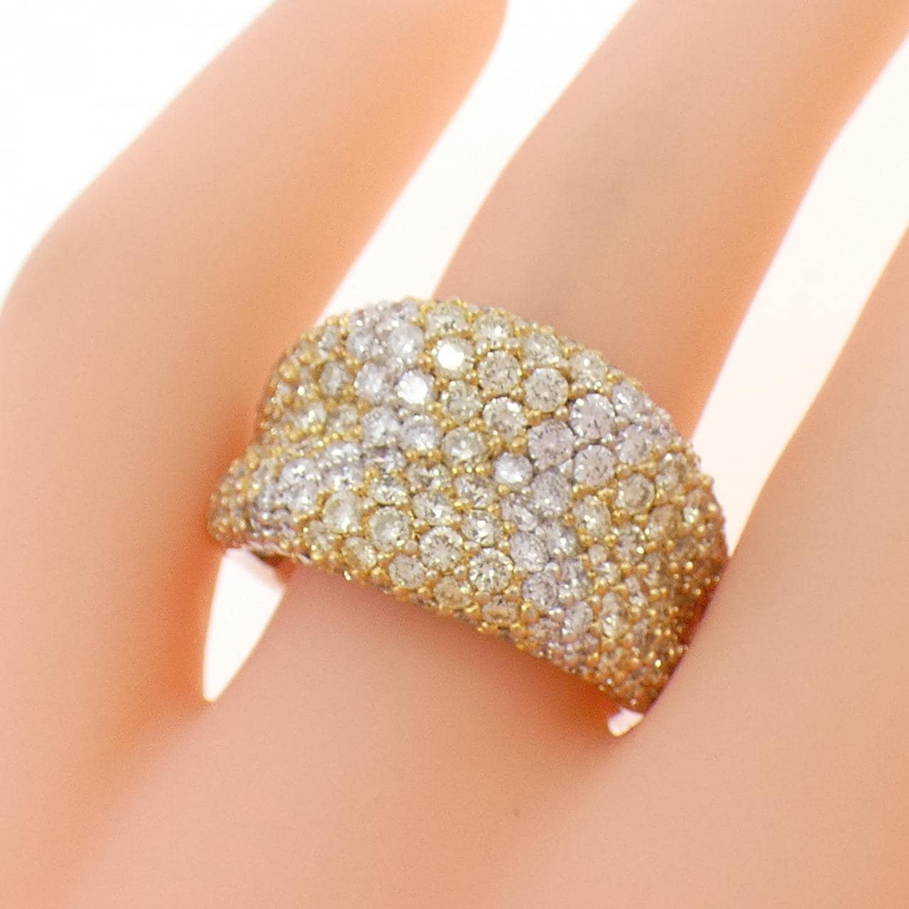 K18WG/K18YG ダイヤモンド リング 2.95CT