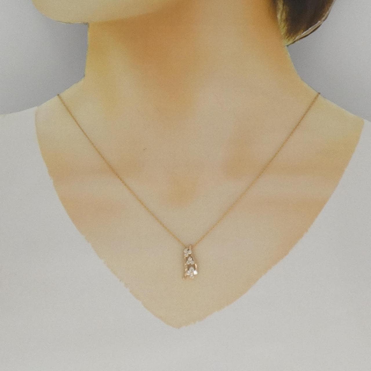 K18PG ダイヤモンド ネックレス 0.30CT