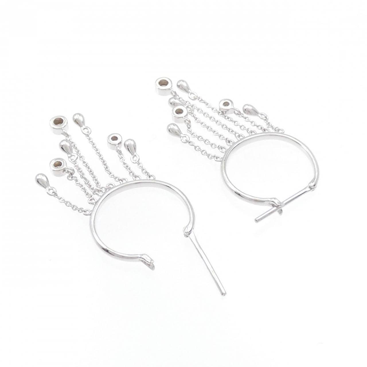 K18WG ダイヤモンド ピアス 0.14CT