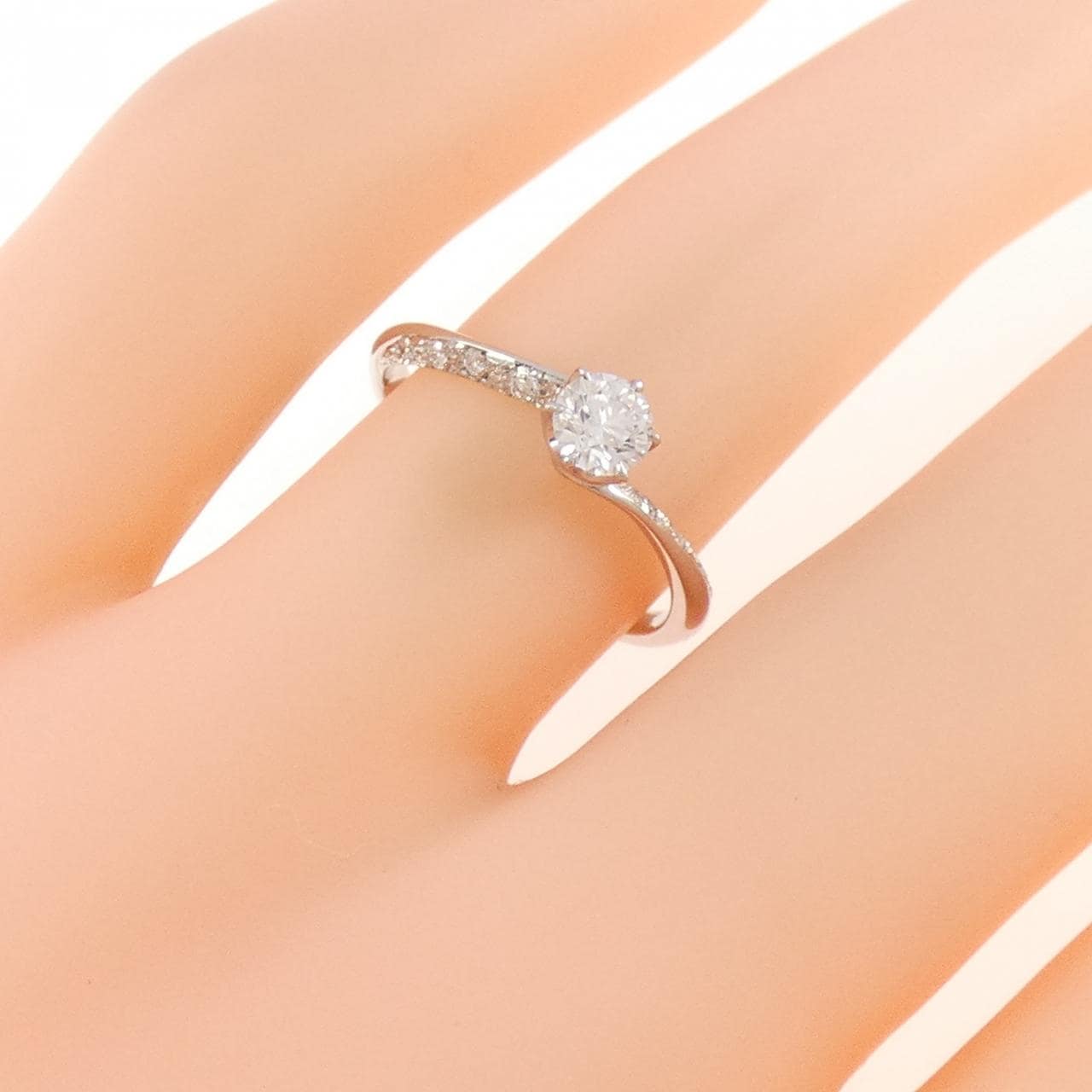 PT950 ダイヤモンド リング 0.249CT G VVS2 3EXT H&C