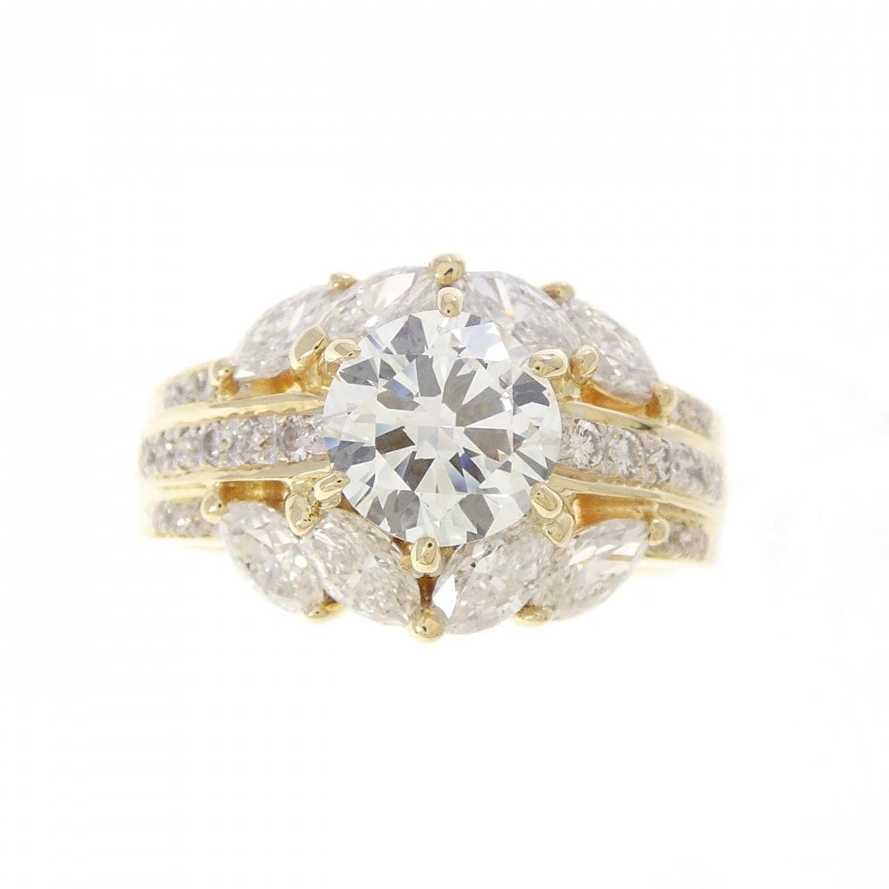 K18YG ダイヤモンド リング 1.00CT F VVS2 Good