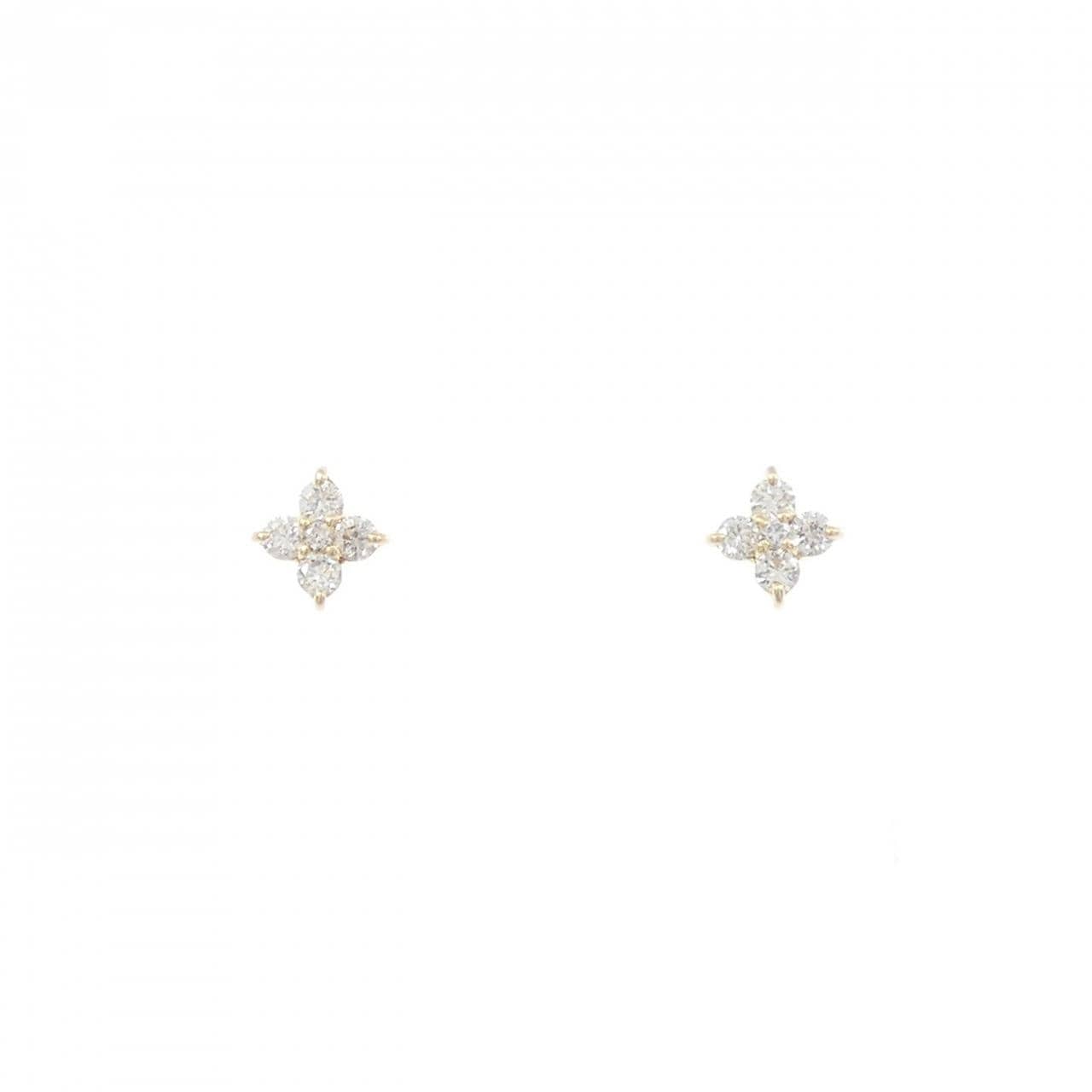 ヴァンドーム フラワー ダイヤモンド ピアス