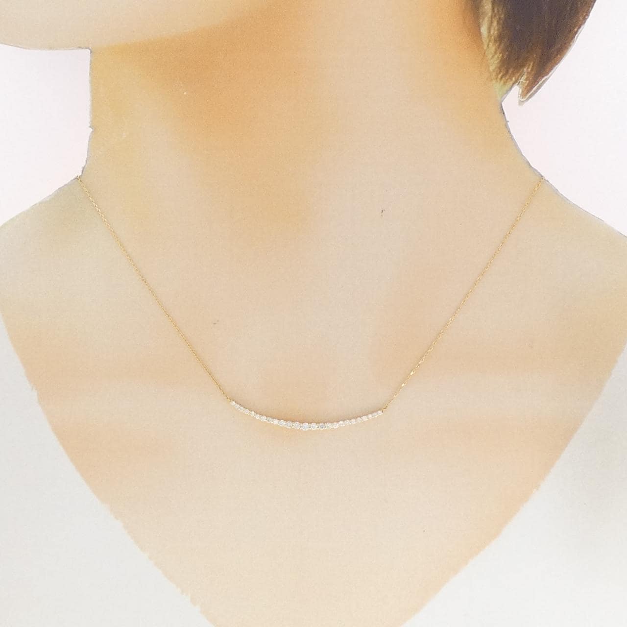 K18YG ダイヤモンド ネックレス 0.33CT