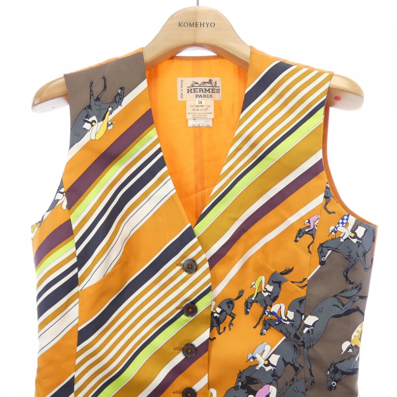 【ヴィンテージ】エルメス HERMES LES COURSES ツイルレーヌ. ベスト