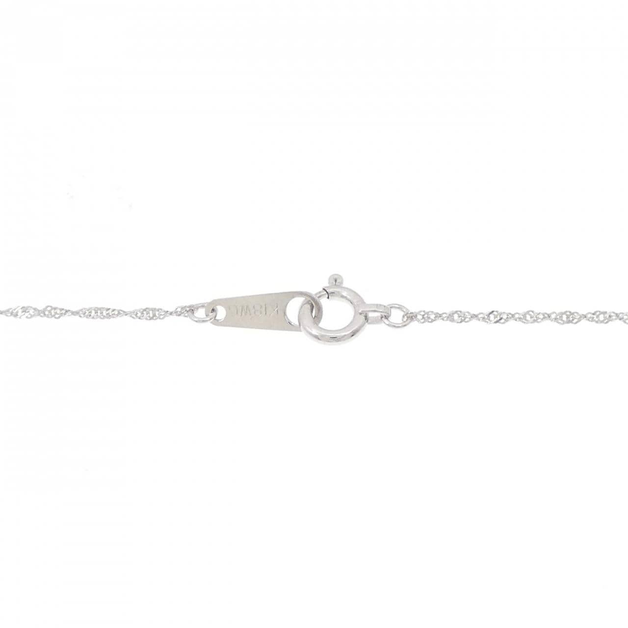 K18WG solitaire Diamond necklace 0.601CT