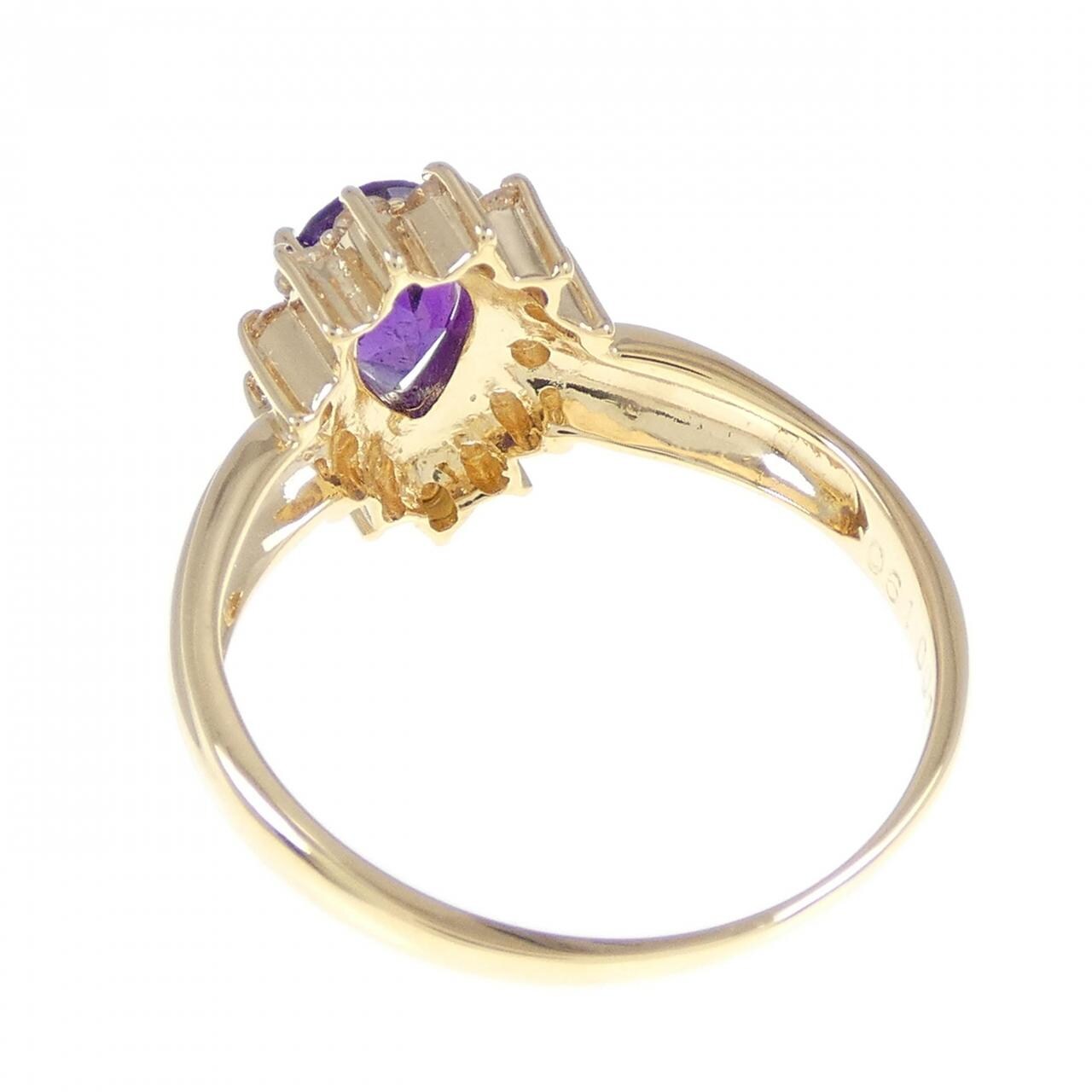 K18YG アメジスト リング 0.61CT