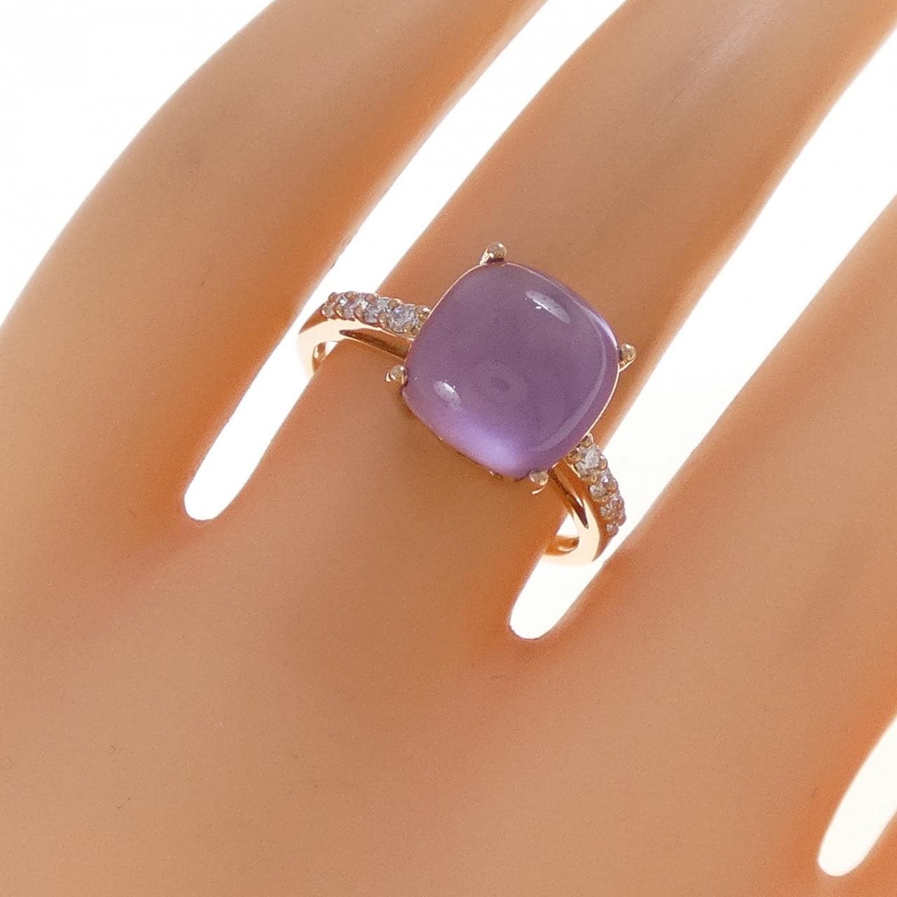 K18PG カラーストーン リング