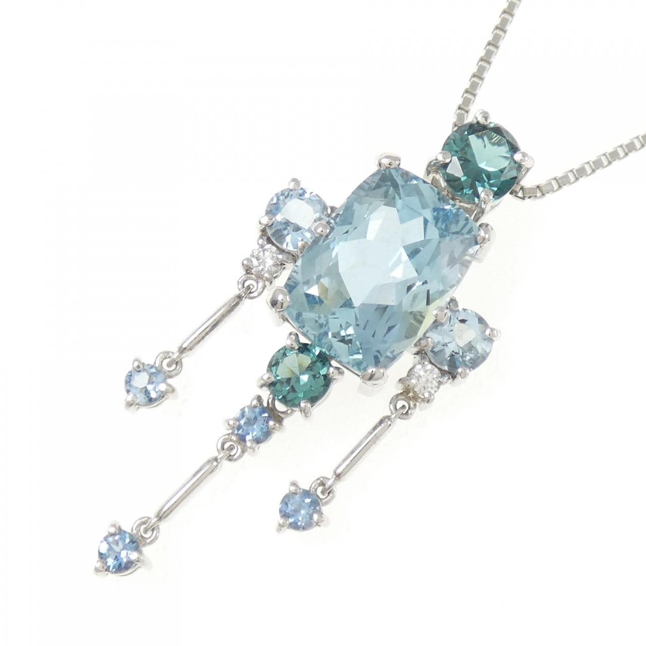 PT900/PT850 カラーストーン ネックレス