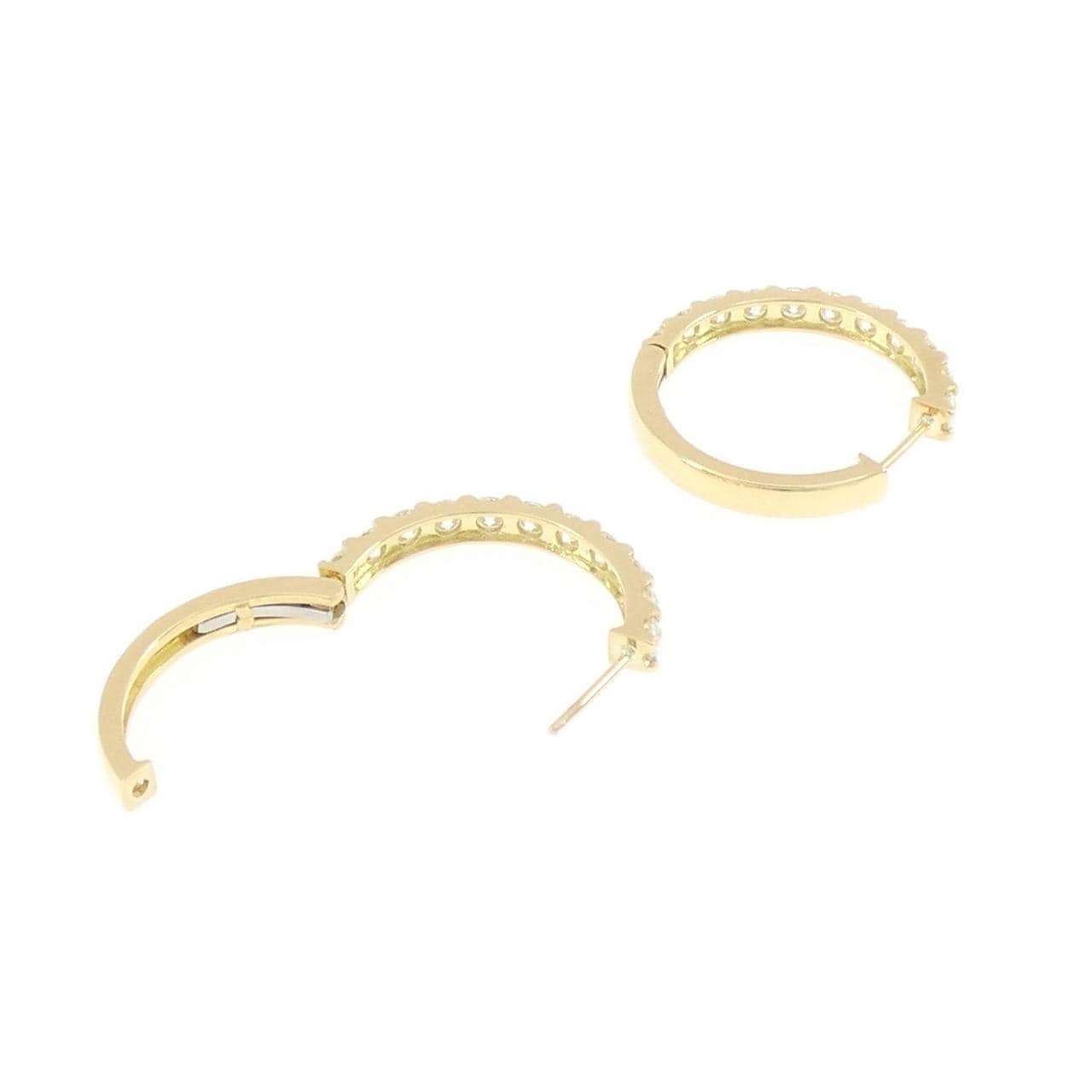 【新品】K18YG ダイヤモンド ピアス 1.018CT 1.019CT E-F VS1-2 EXT-VG