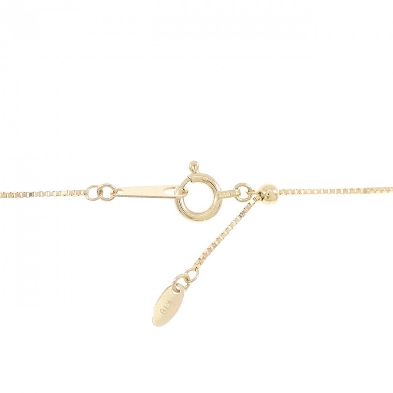 K18YG ダイヤモンド ネックレス 0.701CT F SI1 ペアシェイプ