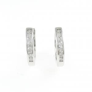 K18WG ダイヤモンド フープ ピアス 0.30CT