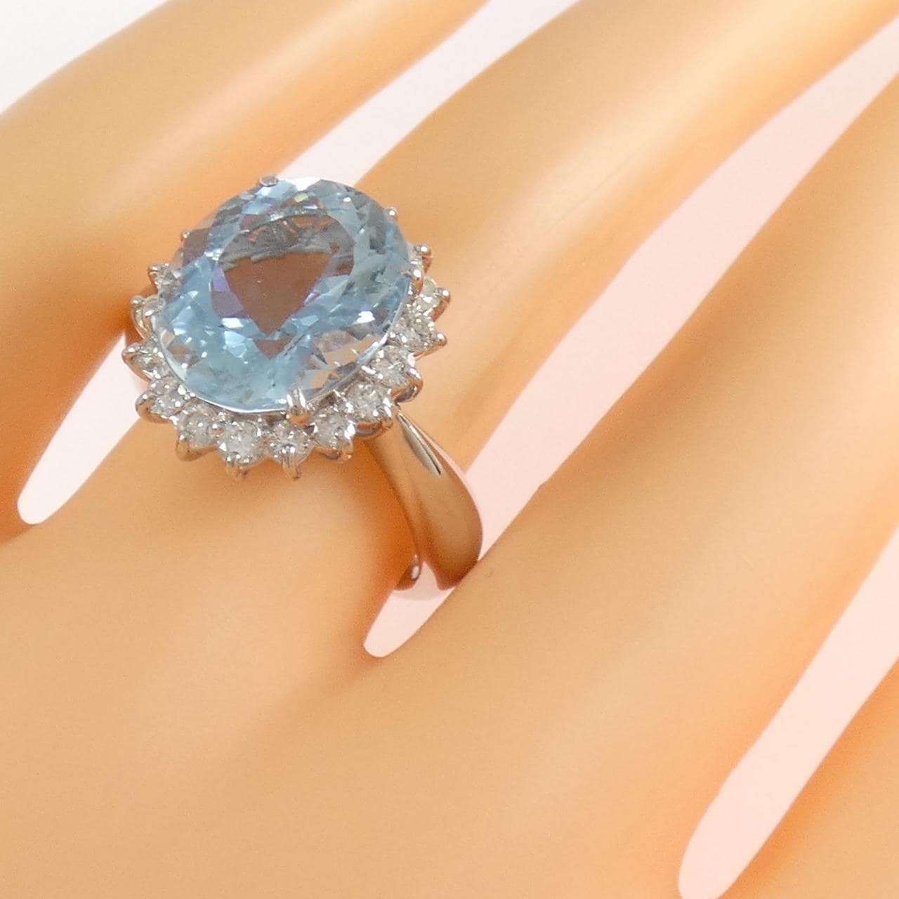 PT900 アクアマリン リング 5.35CT