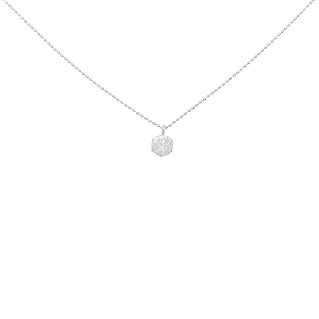 K18WG ソリティア ダイヤモンド ネックレス 0.341CT