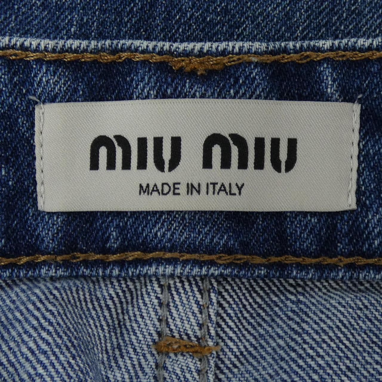 ミュウミュウ MIU MIU 5ポケット MIUMIUロゴ GWP435 SOOO 10BF ジーンズ