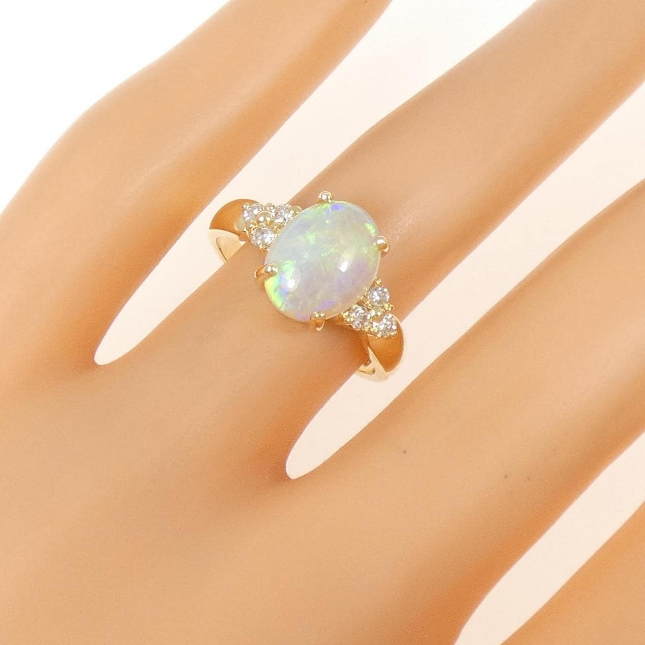 750YG オパール リング