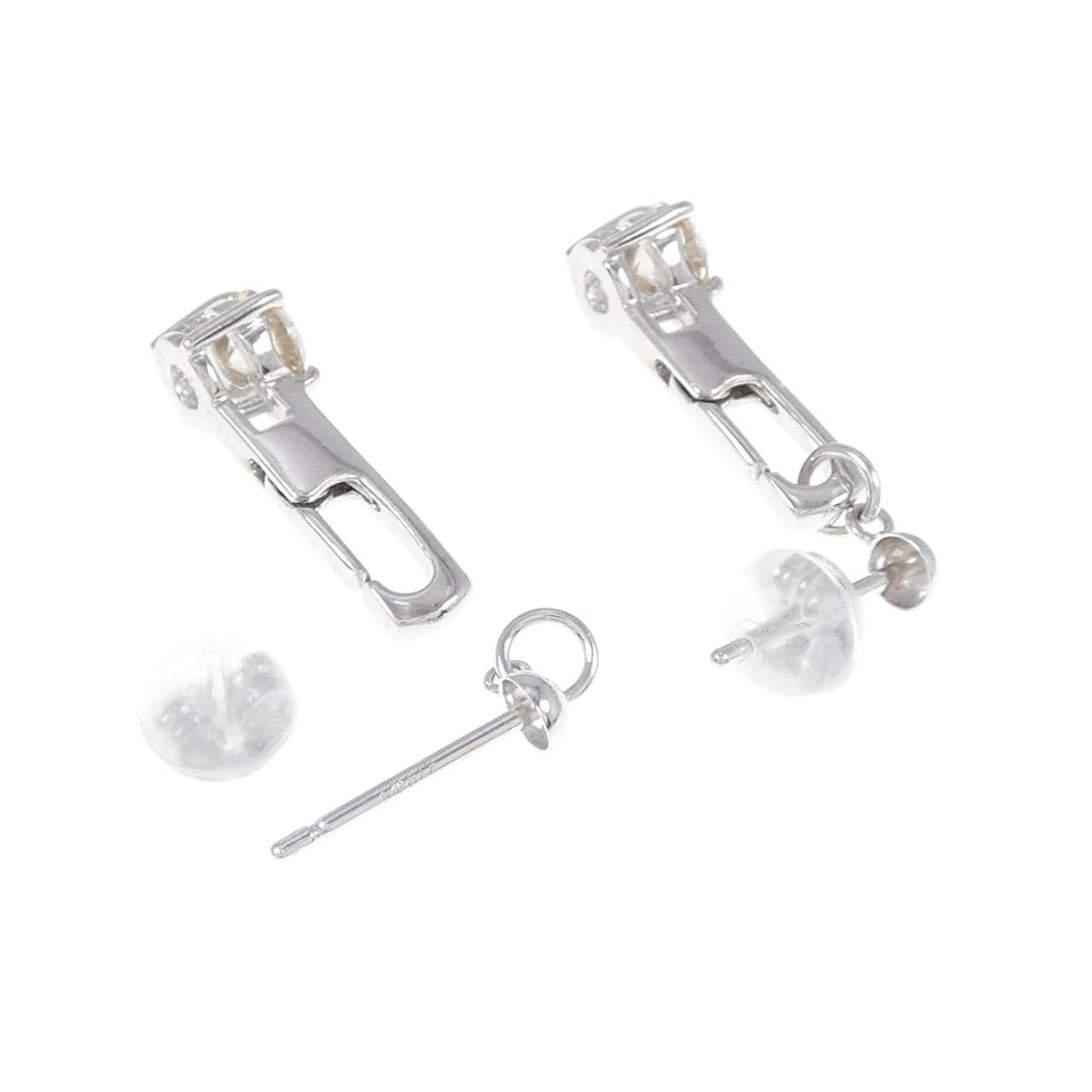 K18WG ダイヤモンド ピアス 0.659CT