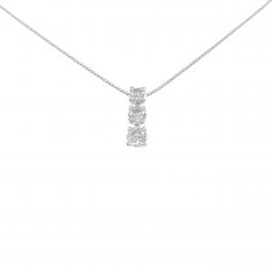 PT スリーストーン ダイヤモンド ネックレス 0.30CT