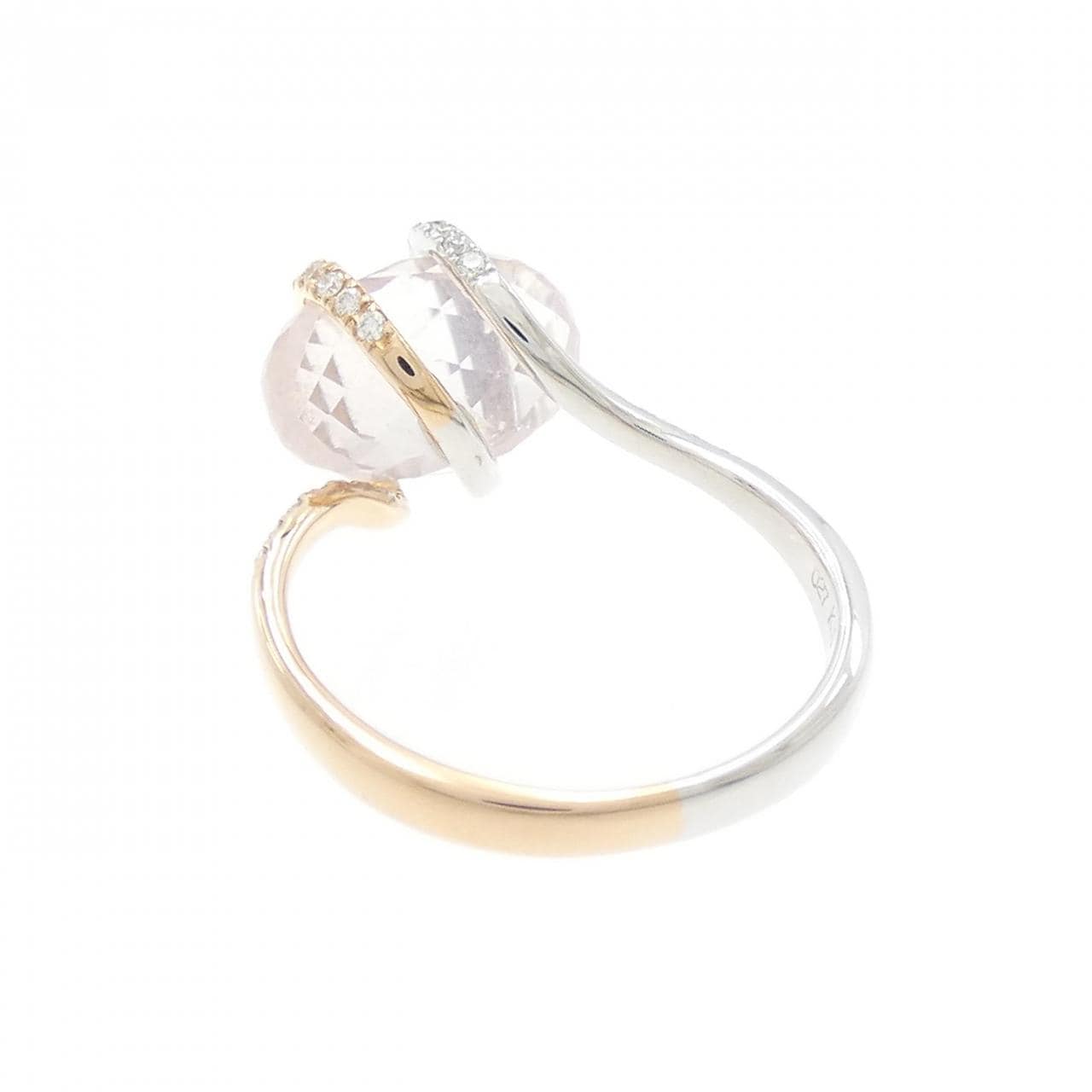 K18PG/K18WG ローズクオーツ リング 4.40CT