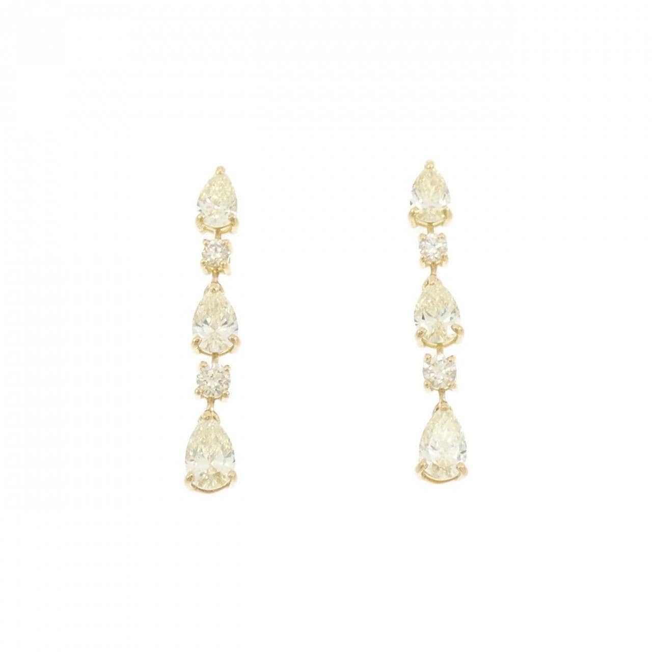 [BRAND NEW] K18YG Diamond earrings 1.00CT