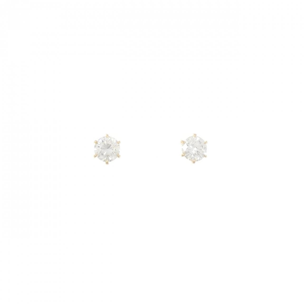 【リメイク】K18YG/ST ダイヤモンド ピアス 0.312CT 0.317CT H VS1-2 VG-GOOD