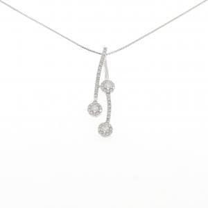 K18WG ダイヤモンド ネックレス 1.00CT