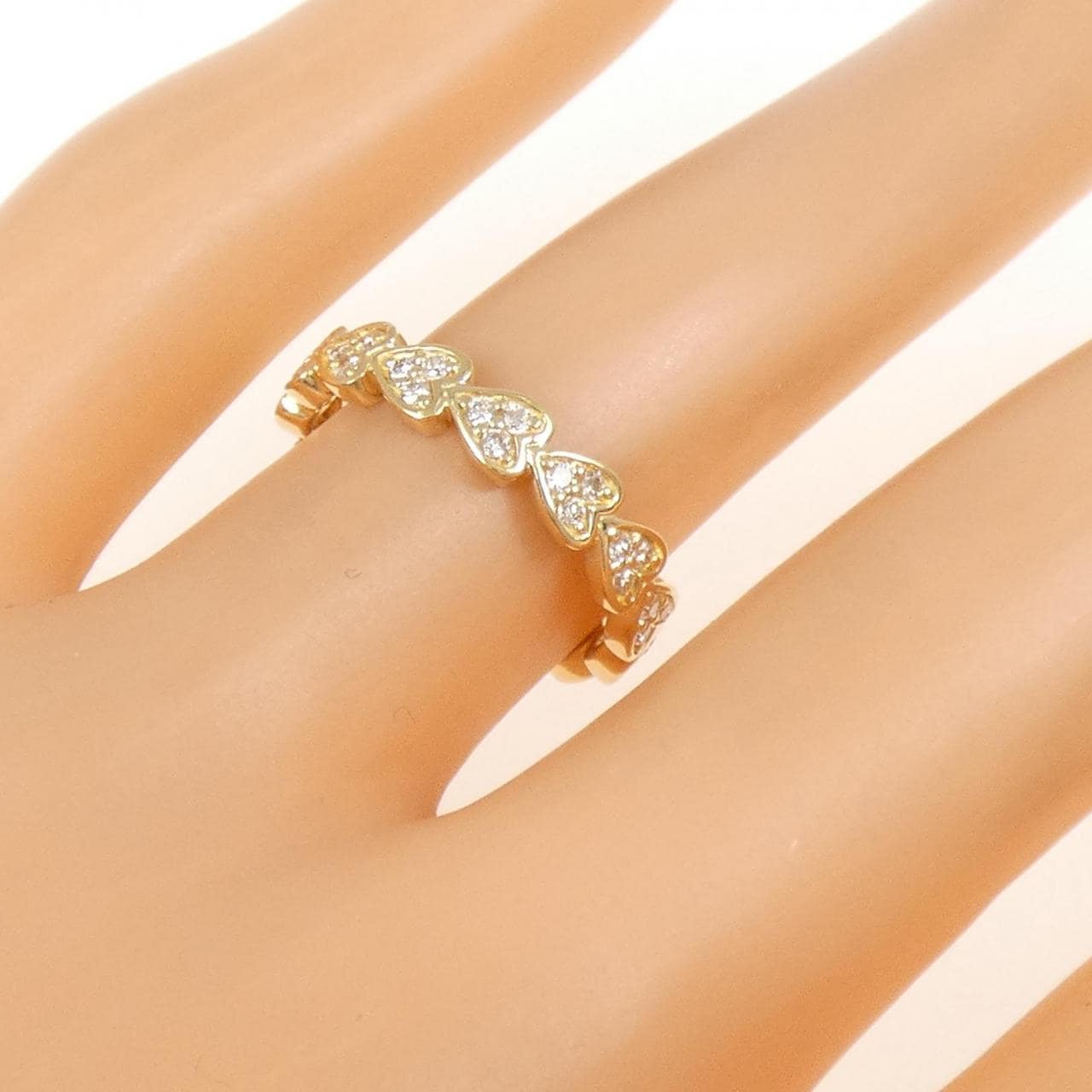 K18YG ハート ダイヤモンド リング 0.23CT