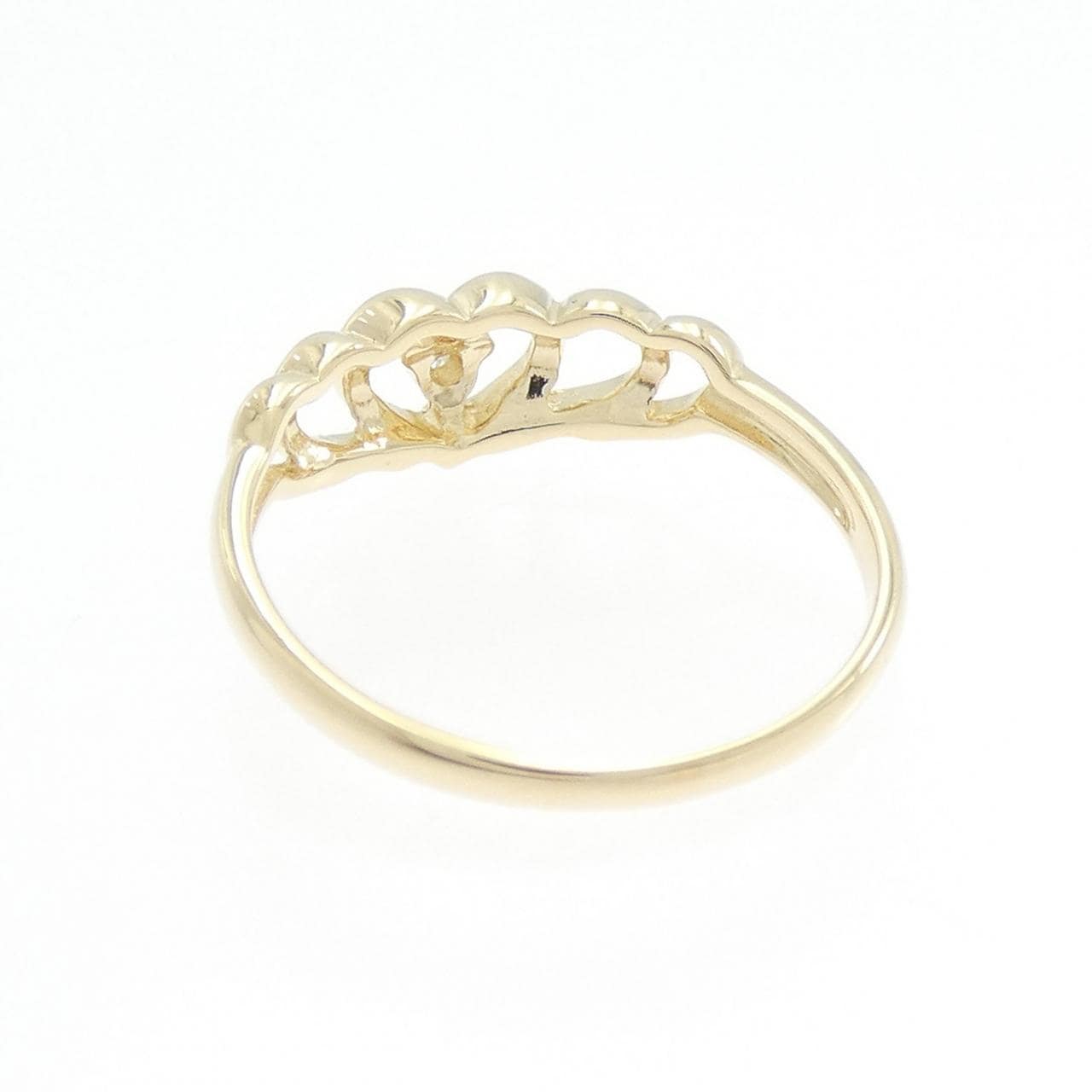 585YG ハート ダイヤモンド リング