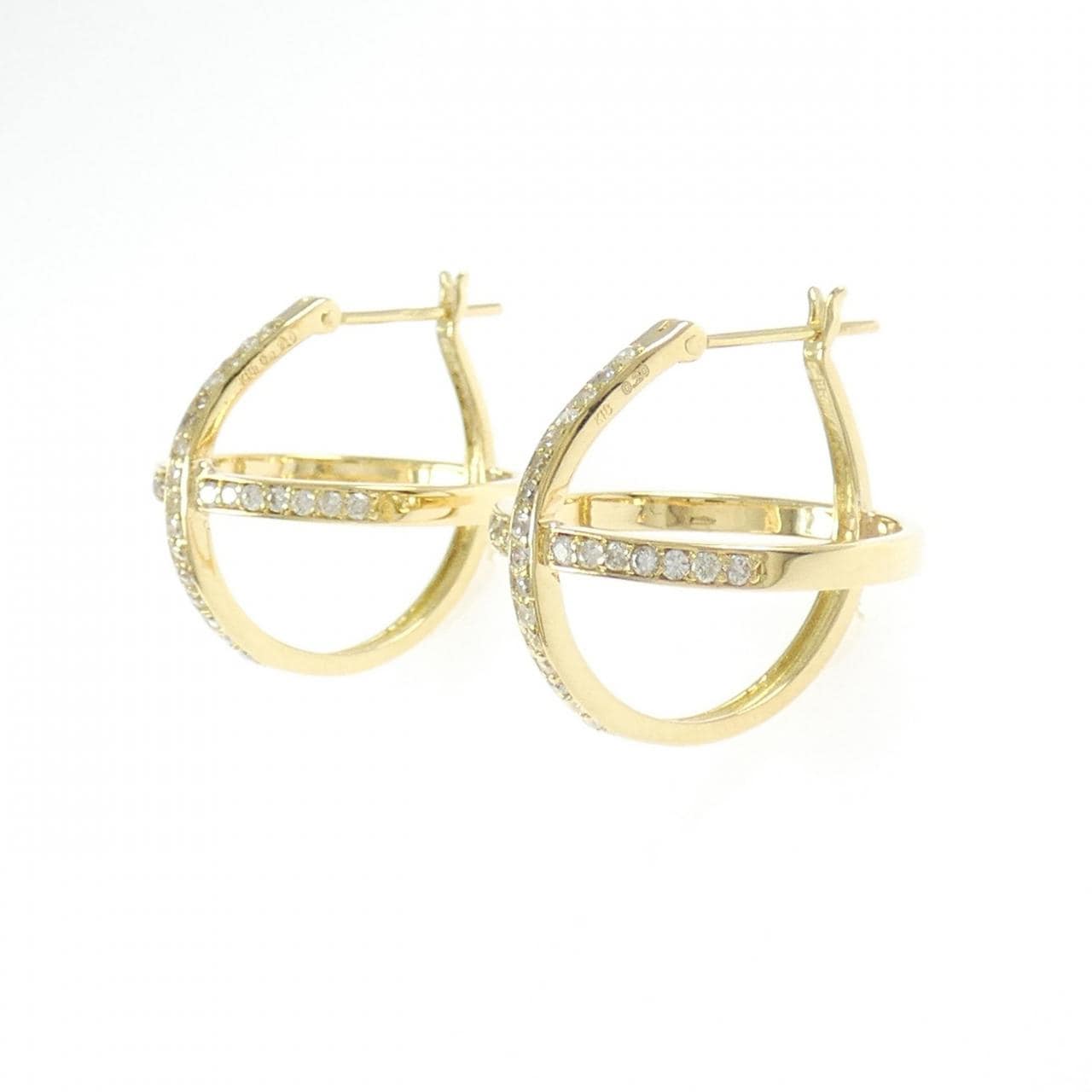 K18YG ダイヤモンド ピアス 0.40CT