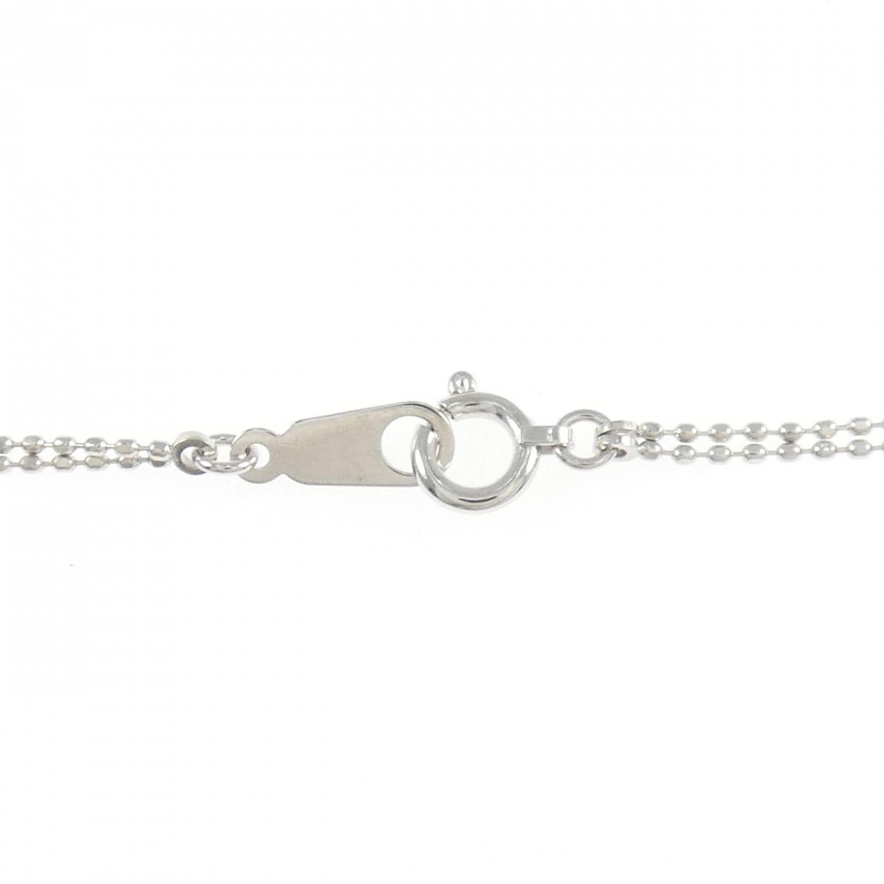 K18WG フラワー ダイヤモンド ネックレス 0.23CT