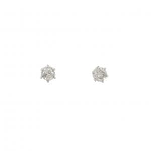PT900 ソリティア ダイヤモンド ピアス 0.50CT