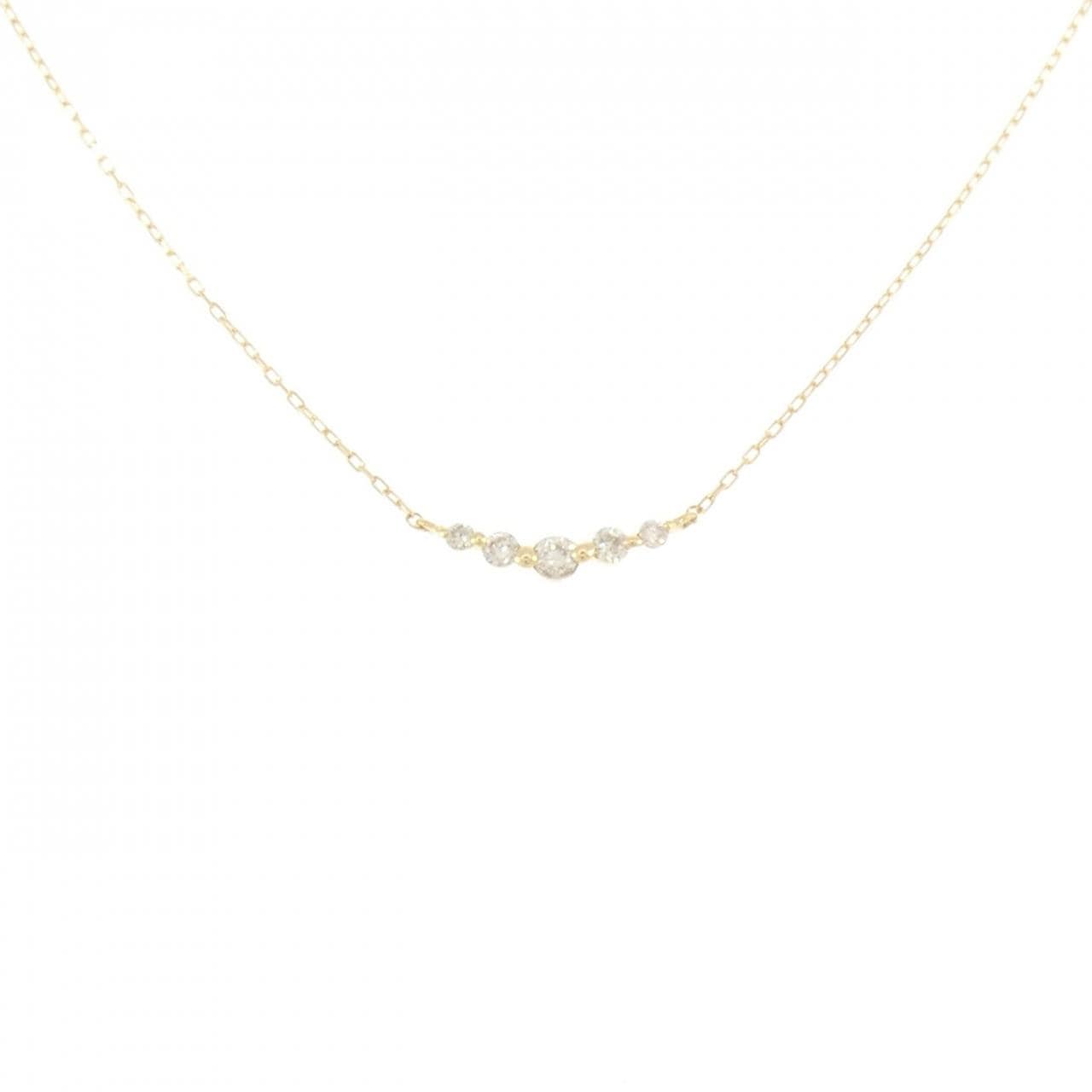 K18YG ダイヤモンド ネックレス 0.10CT