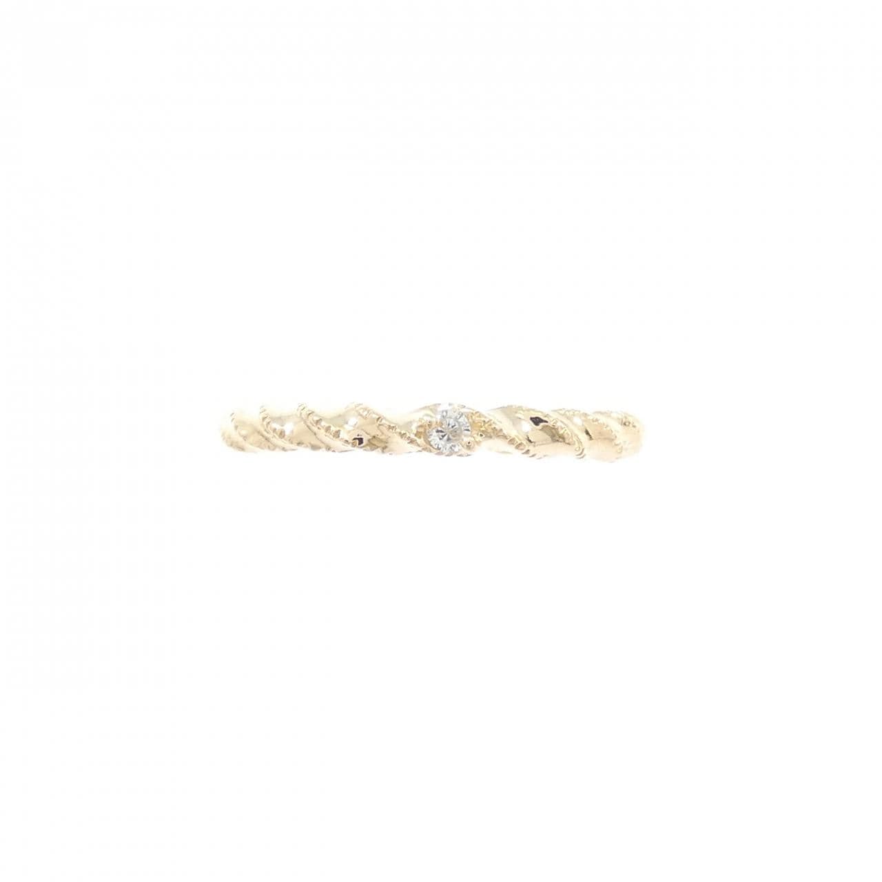 アガット ダイヤモンド ピンキーリング 0.01CT