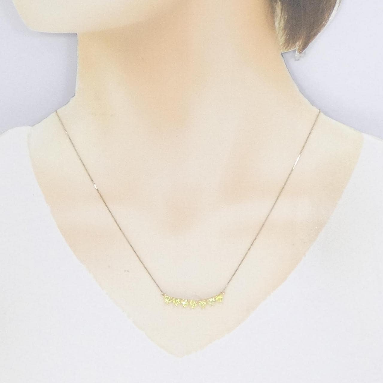 K18YG heart Tourmaline necklace 1.03CT