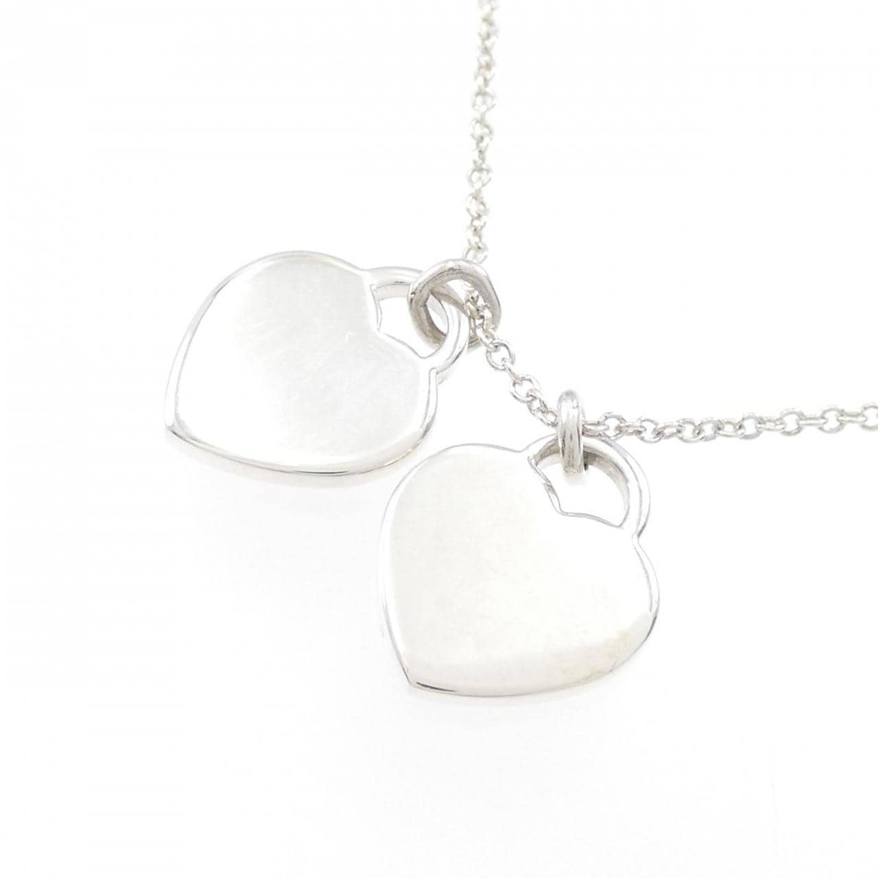 TIFFANY Return to TIFFANY Mini Double Heart Tag Necklace