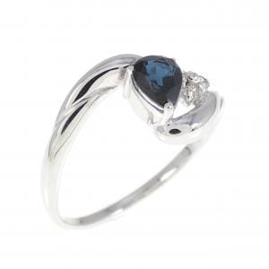 K18WG サファイヤ リング 0.30CT