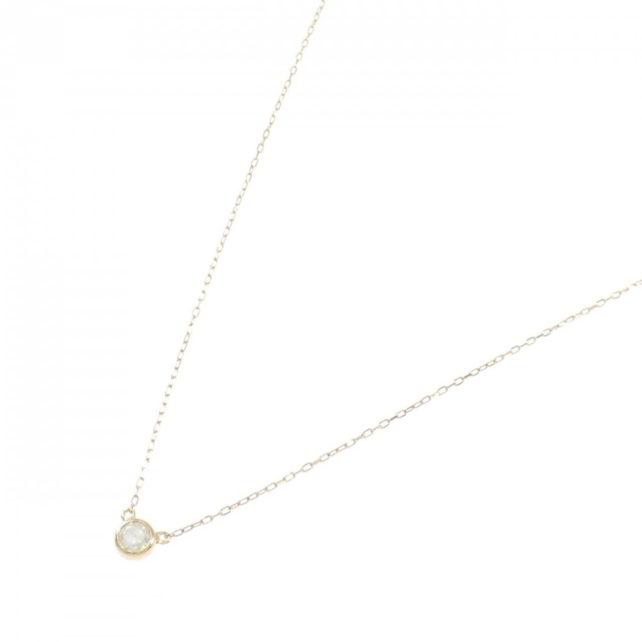 K18YG ソリティア ダイヤモンド ネックレス 0.085CT