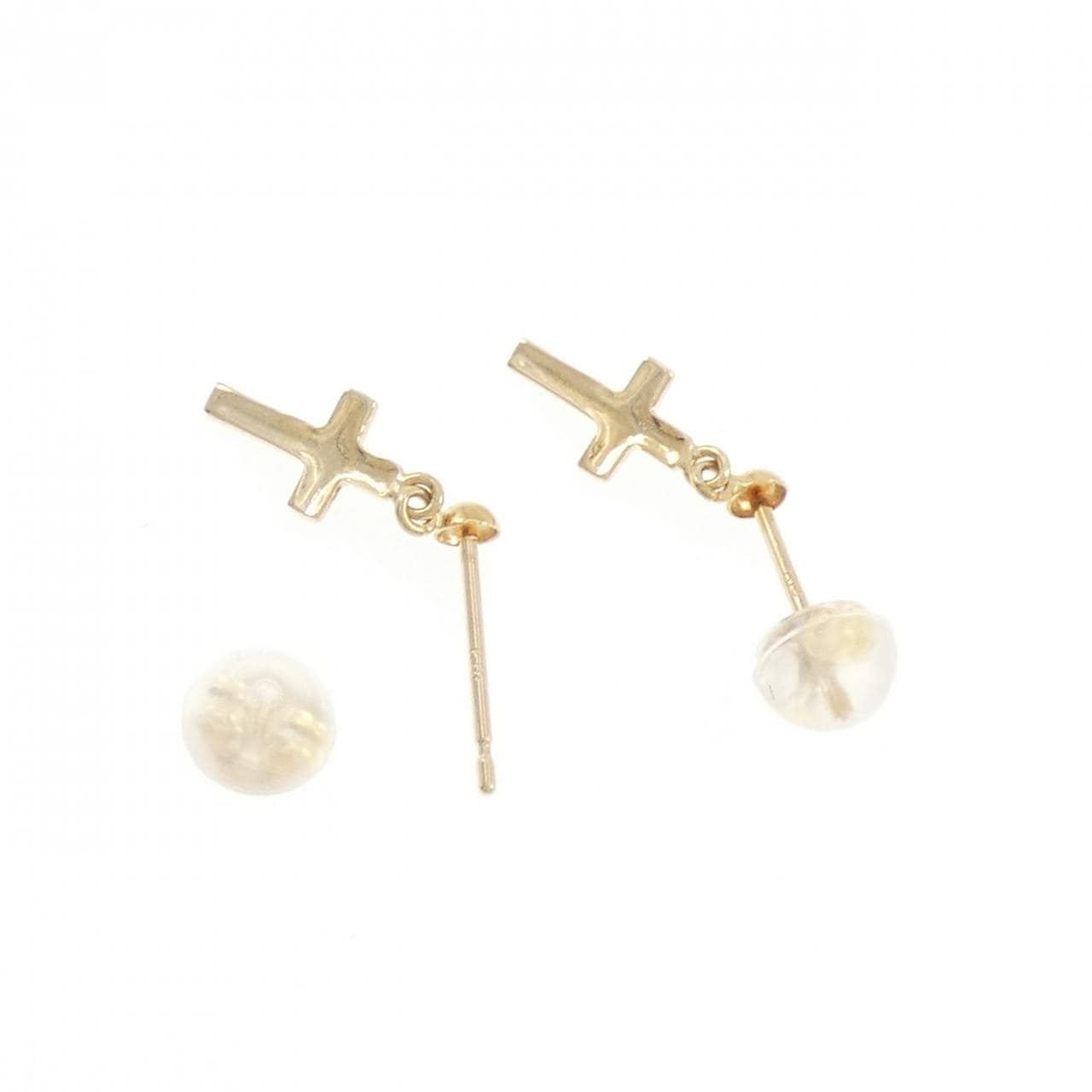 K18YG クロス ピアス