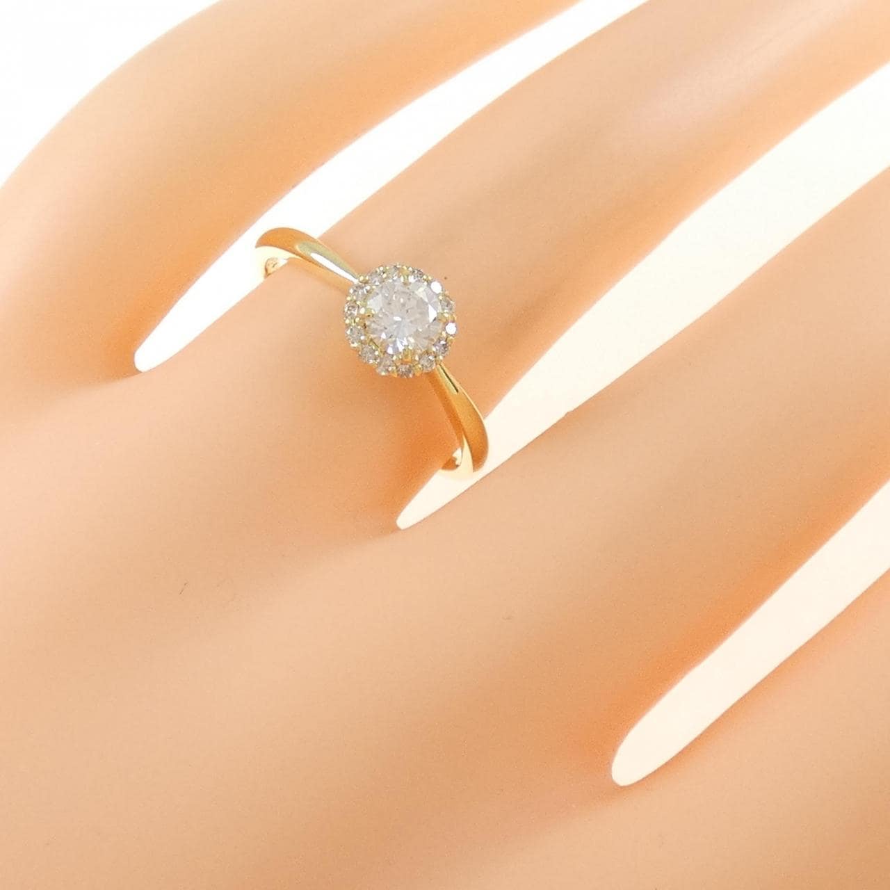 [新品] K18YG鑽石戒指 0.324CT G SI2 品質優良