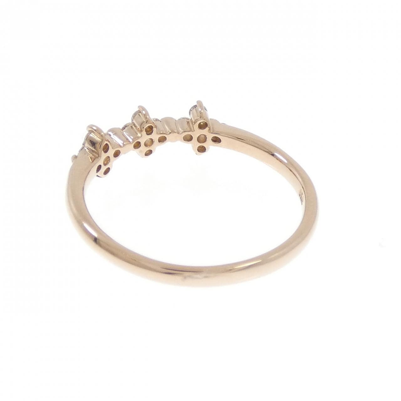 K18PG フラワー 1．8ダイヤモンド リング 0.20CT